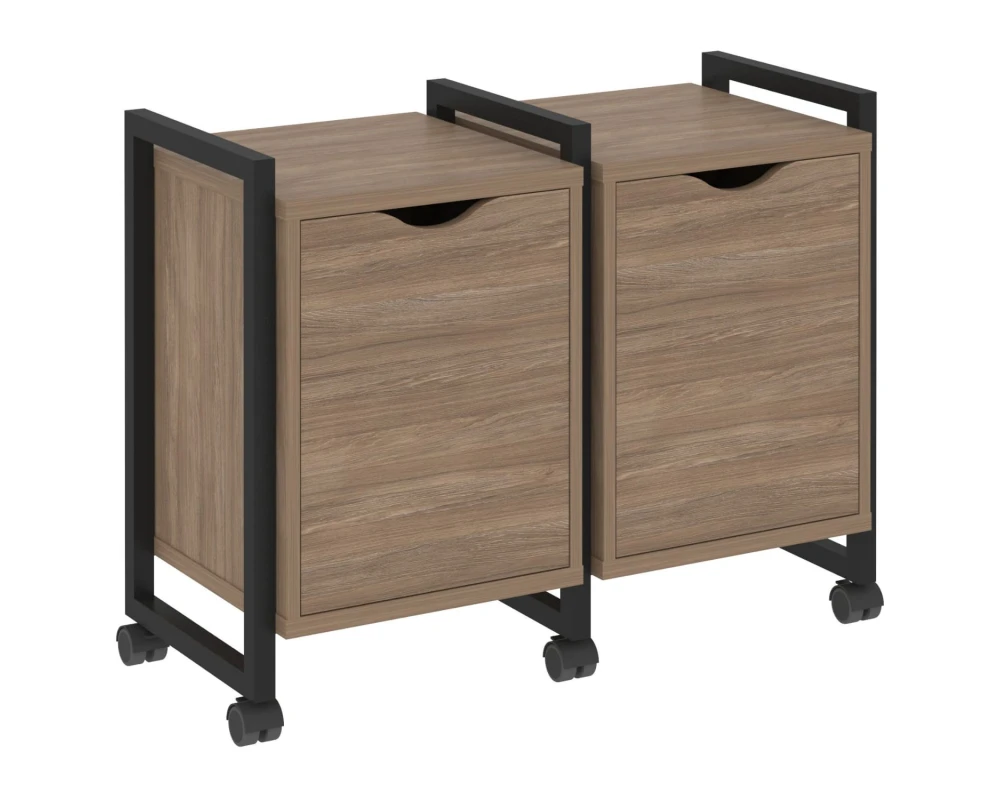 Тумба на колесных опорах наборная. Вариант №2 970х460х767 Лофт / Loft