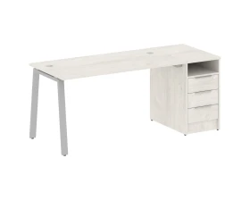 Рабочая станция на А-образном м/к с опорной тумбой 181,2x72x75 Метал Систем / Metal System images