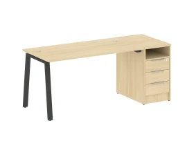 Рабочая станция на А-образном м/к с опорной тумбой 181,2x72x75 Метал Систем / Metal System images