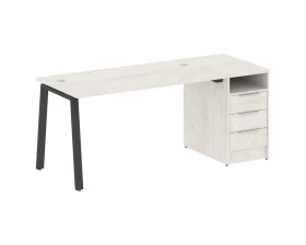 Рабочая станция на А-образном м/к с опорной тумбой 181,2x72x75 Метал Систем / Metal System images