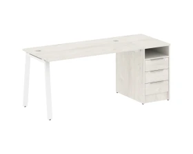 Рабочая станция на А-образном м/к с опорной тумбой 181,2x72x75 Метал Систем / Metal System images