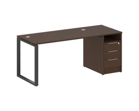 Рабочая станция на О-образном м/к с опорной тумбой 181,2x72x75 Метал Систем / Metal System images