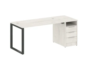 Рабочая станция на О-образном м/к с опорной тумбой 181,2x72x75 Метал Систем / Metal System images