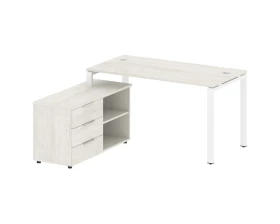 Рабочая станция на П-образном м/к с опорной тумбой левая 150x152x75 Метал Систем / Metal System images