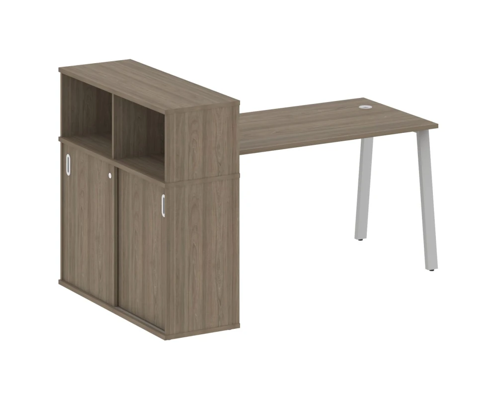 Стол письменный на А-образном м/к с опорным шкафом-купе 181x112x109,8 Метал Систем / Metal System