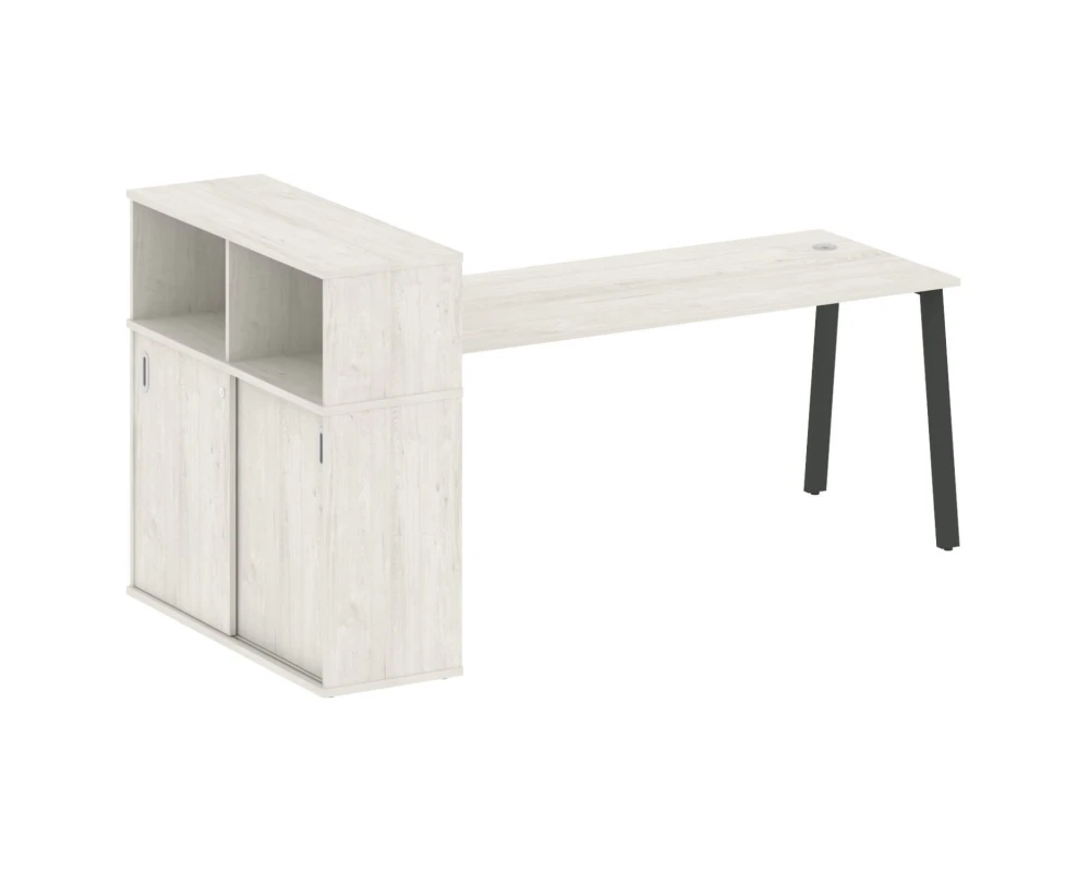 Стол письменный на А-образном м/к с опорным шкафом-купе 221x112x109,8 Метал Систем / Metal System