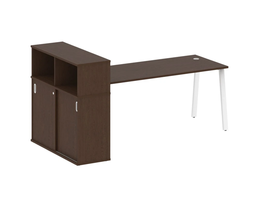 Стол письменный на А-образном м/к с опорным шкафом-купе 221x112x109,8 Метал Систем / Metal System