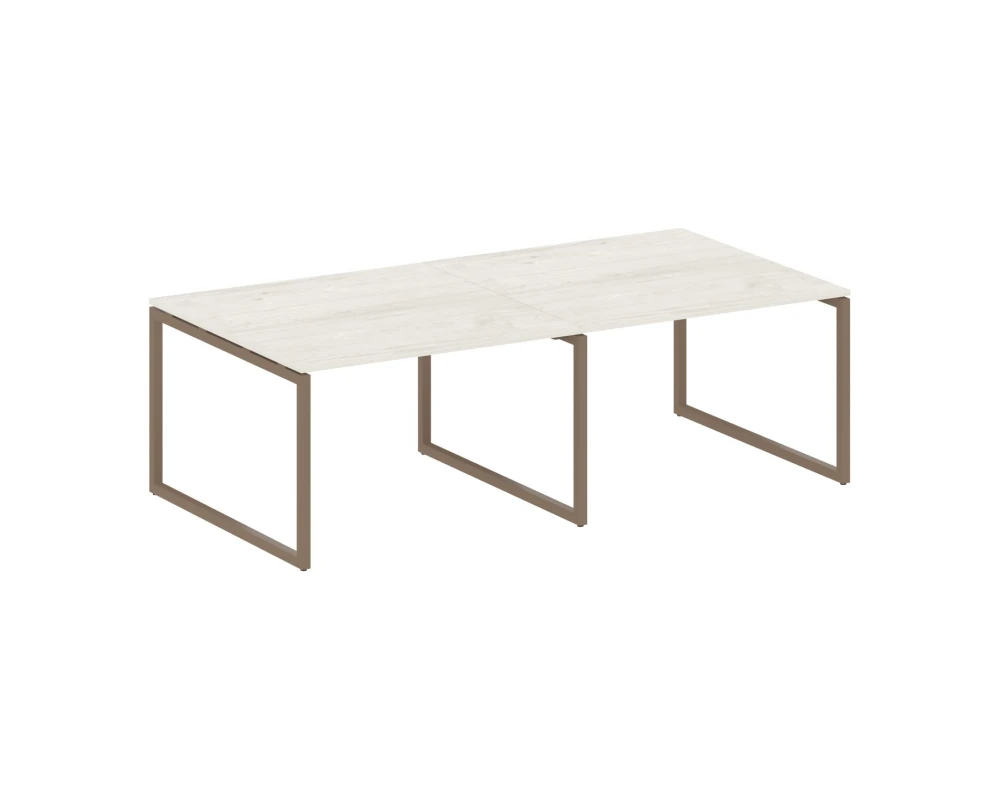 Перег. стол (2 столешницы) на О-образном м/к 2400x1235x750 Метал Систем Куатро 4х4 / Metal System Quattro 4x4