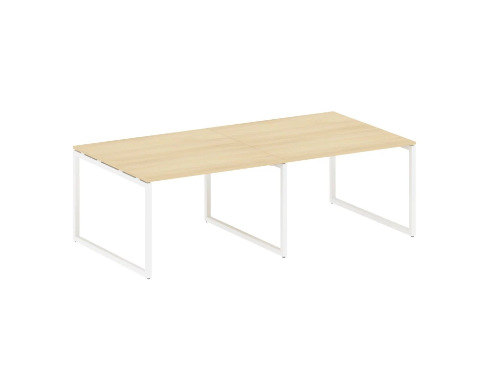 Перег. стол (2 столешницы) на О-образном м/к 2400x1235x750 Метал Систем Куатро 4х4 / Metal System Quattro 4x4