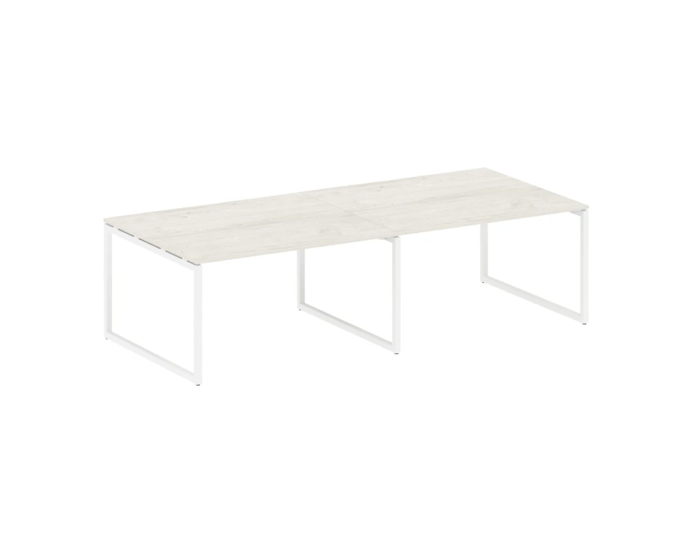 Перег. стол (2 столешницы) на О-образном м/к 2800x1235x750 Метал Систем Куатро 4х4 / Metal System Quattro 4x4