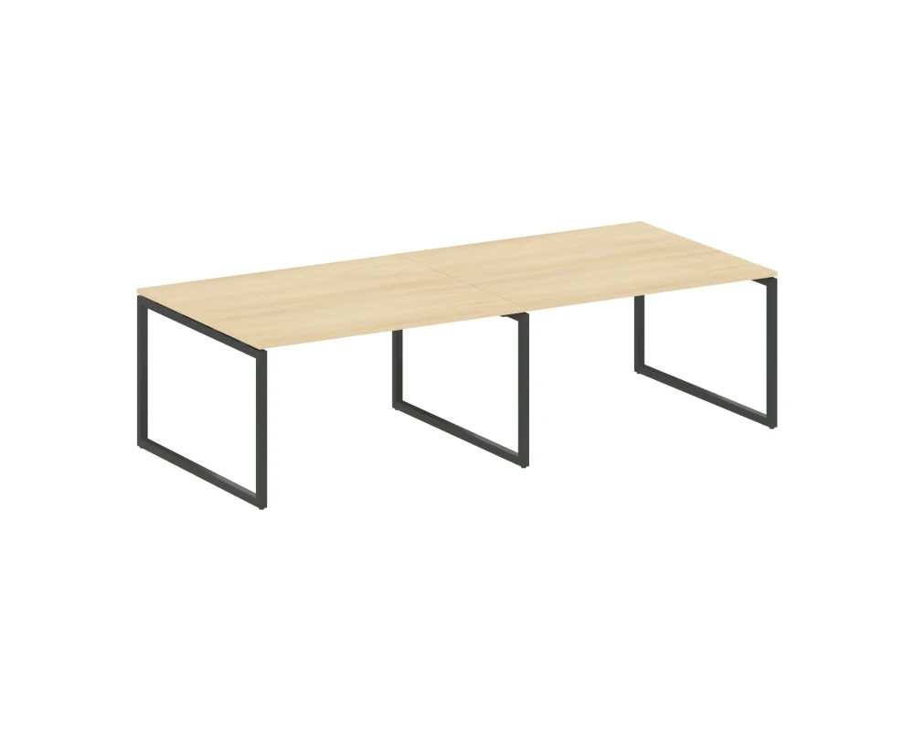 Перег. стол (2 столешницы) на О-образном м/к 2800x1235x750 Метал Систем Куатро 4х4 / Metal System Quattro 4x4