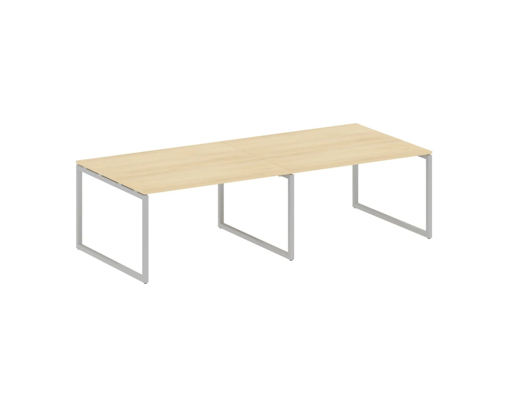 Перег. стол (2 столешницы) на О-образном м/к 2800x1235x750 Метал Систем Куатро 4х4 / Metal System Quattro 4x4