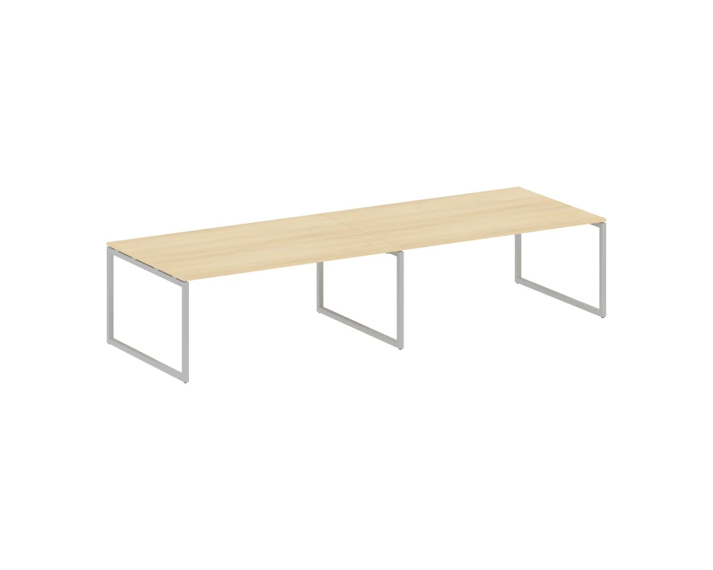 Перег. стол (2 столешницы) на О-образном м/к 3600x1235x750 Метал Систем Куатро 4х4 / Metal System Quattro 4x4