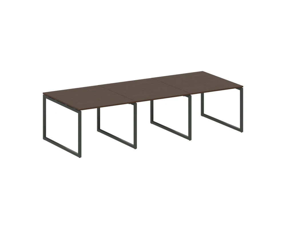 Перег. стол (3 столешницы) на О-оразном м/к 3000x1235x750 Метал Систем Куатро 4х4 / Metal System Quattro 4x4