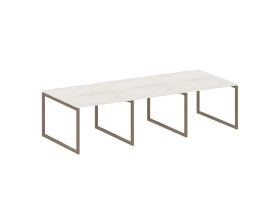 Перег. стол (3 столешницы) на О-оразном м/к 3000x1235x750 Метал Систем Куатро 4х4 / Metal System Quattro 4x4 images