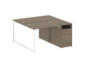 Рабочая станция с тумбой на О-образном м/к 1412x1475x750 Метал Систем Куатро 4х4 / Metal System Quattro 4x4 images