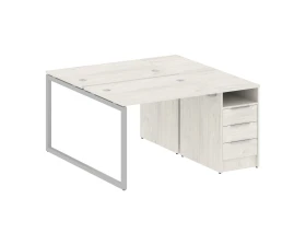 Рабочая станция с тумбой на О-образном м/к 1412x1475x750 Метал Систем Куатро 4х4 / Metal System Quattro 4x4 images