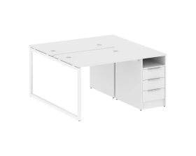 Рабочая станция с тумбой на О-образном м/к 1412x1475x750 Метал Систем Куатро 4х4 / Metal System Quattro 4x4 images