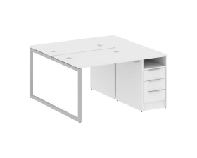 Рабочая станция с тумбой на О-образном м/к 1412x1475x750 Метал Систем Куатро 4х4 / Metal System Quattro 4x4 images