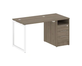 Рабочая станция с тумбой на О-образном м/к 1412x720x750 Метал Систем Куатро 4х4 / Metal System Quattro 4x4 images