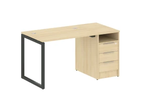 Рабочая станция с тумбой на О-образном м/к 1412x720x750 Метал Систем Куатро 4х4 / Metal System Quattro 4x4 images