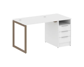 Рабочая станция с тумбой на О-образном м/к 1412x720x750 Метал Систем Куатро 4х4 / Metal System Quattro 4x4 images