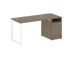 Рабочая станция с тумбой на О-образном м/к 1612x720x750 Метал Систем Куатро 4х4 / Metal System Quattro 4x4 images