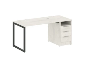 Рабочая станция с тумбой на О-образном м/к 1612x720x750 Метал Систем Куатро 4х4 / Metal System Quattro 4x4 images