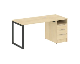 Рабочая станция с тумбой на О-образном м/к 1612x720x750 Метал Систем Куатро 4х4 / Metal System Quattro 4x4 images