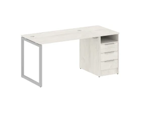 Рабочая станция с тумбой на О-образном м/к 1612x720x750 Метал Систем Куатро 4х4 / Metal System Quattro 4x4 images