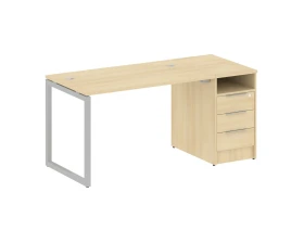 Рабочая станция с тумбой на О-образном м/к 1612x720x750 Метал Систем Куатро 4х4 / Metal System Quattro 4x4 images