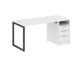 Рабочая станция с тумбой на О-образном м/к 1612x720x750 Метал Систем Куатро 4х4 / Metal System Quattro 4x4 images