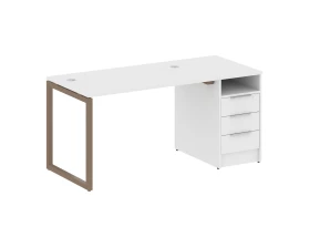 Рабочая станция с тумбой на О-образном м/к 1612x720x750 Метал Систем Куатро 4х4 / Metal System Quattro 4x4 images