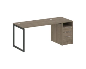 Рабочая станция с тумбой на О-образном м/к 1812x720x750 Метал Систем Куатро 4х4 / Metal System Quattro 4x4 images