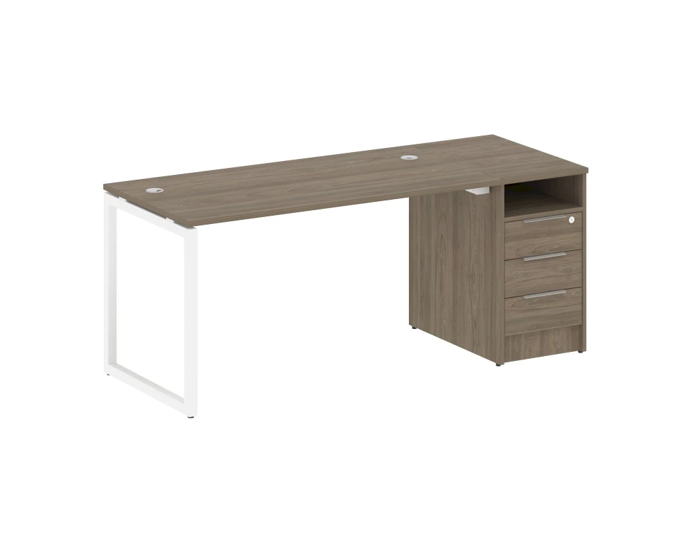 Рабочая станция с тумбой на О-образном м/к 1812x720x750 Метал Систем Куатро 4х4 / Metal System Quattro 4x4