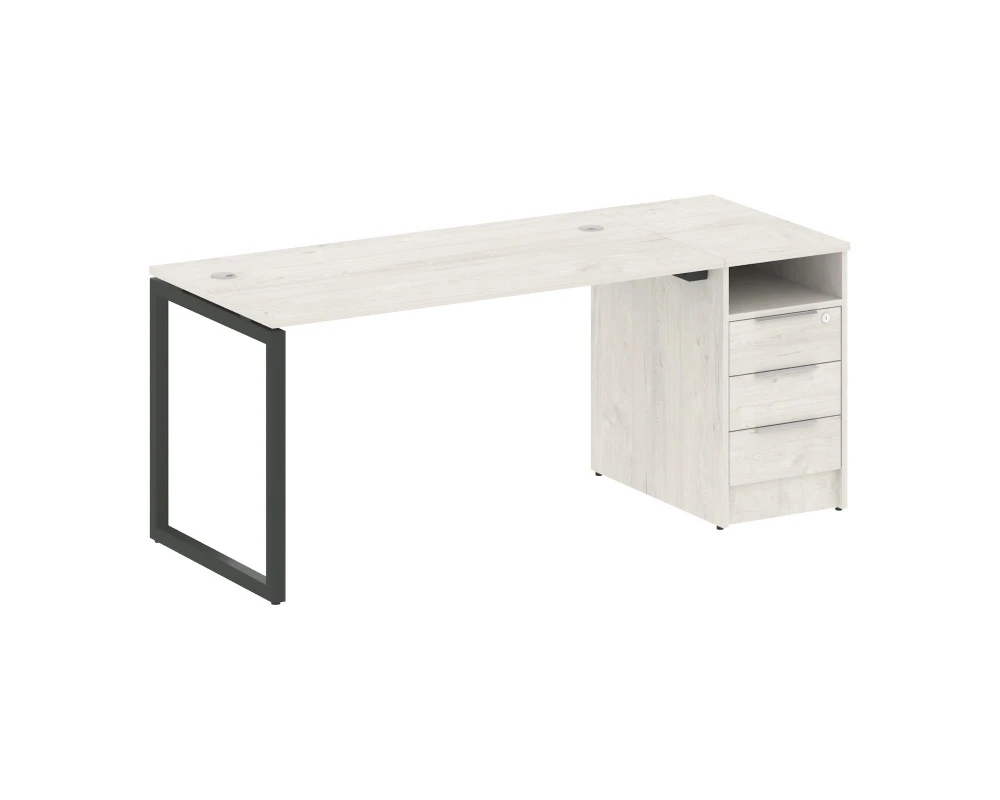 Рабочая станция с тумбой на О-образном м/к 1812x720x750 Метал Систем Куатро 4х4 / Metal System Quattro 4x4