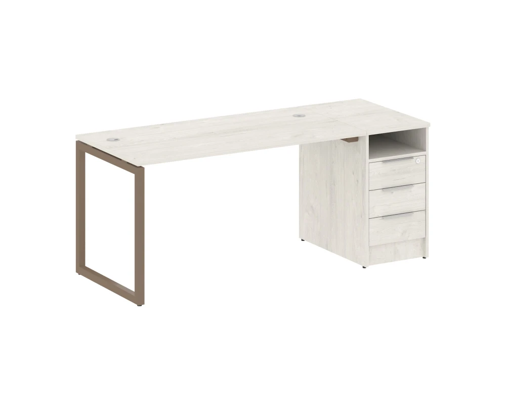 Рабочая станция с тумбой на О-образном м/к 1812x720x750 Метал Систем Куатро 4х4 / Metal System Quattro 4x4