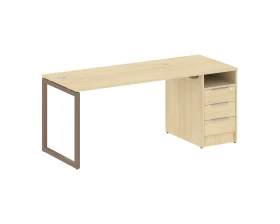 Рабочая станция с тумбой на О-образном м/к 1812x720x750 Метал Систем Куатро 4х4 / Metal System Quattro 4x4 images