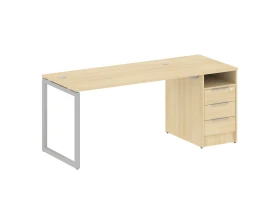 Рабочая станция с тумбой на О-образном м/к 1812x720x750 Метал Систем Куатро 4х4 / Metal System Quattro 4x4 images