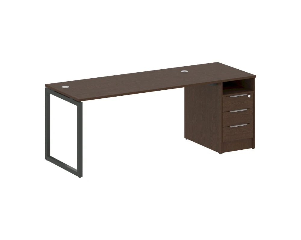 Рабочая станция с тумбой на О-образном м/к 2012x720x750 Метал Систем Куатро 4х4 / Metal System Quattro 4x4