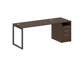 Рабочая станция с тумбой на О-образном м/к 2012x720x750 Метал Систем Куатро 4х4 / Metal System Quattro 4x4 images