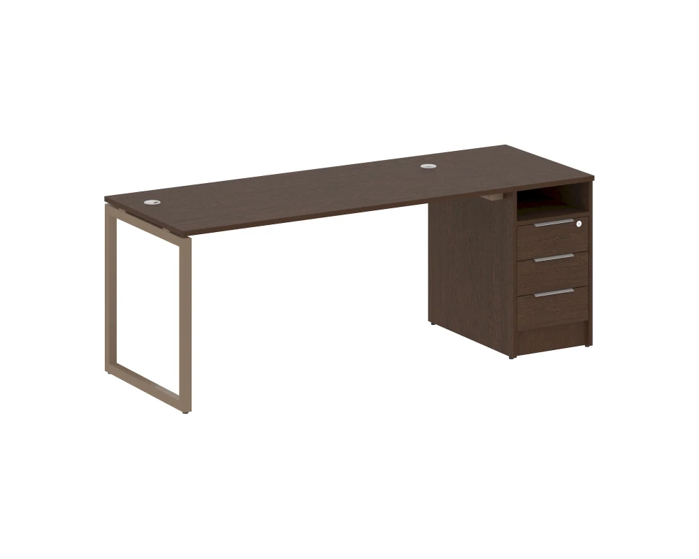 Рабочая станция с тумбой на О-образном м/к 2012x720x750 Метал Систем Куатро 4х4 / Metal System Quattro 4x4