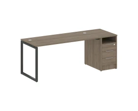 Рабочая станция с тумбой на О-образном м/к 2012x720x750 Метал Систем Куатро 4х4 / Metal System Quattro 4x4 images