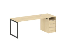 Рабочая станция с тумбой на О-образном м/к 2012x720x750 Метал Систем Куатро 4х4 / Metal System Quattro 4x4 images