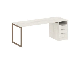 Рабочая станция с тумбой на О-образном м/к 2012x720x750 Метал Систем Куатро 4х4 / Metal System Quattro 4x4 images