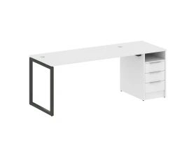 Рабочая станция с тумбой на О-образном м/к 2012x720x750 Метал Систем Куатро 4х4 / Metal System Quattro 4x4 images