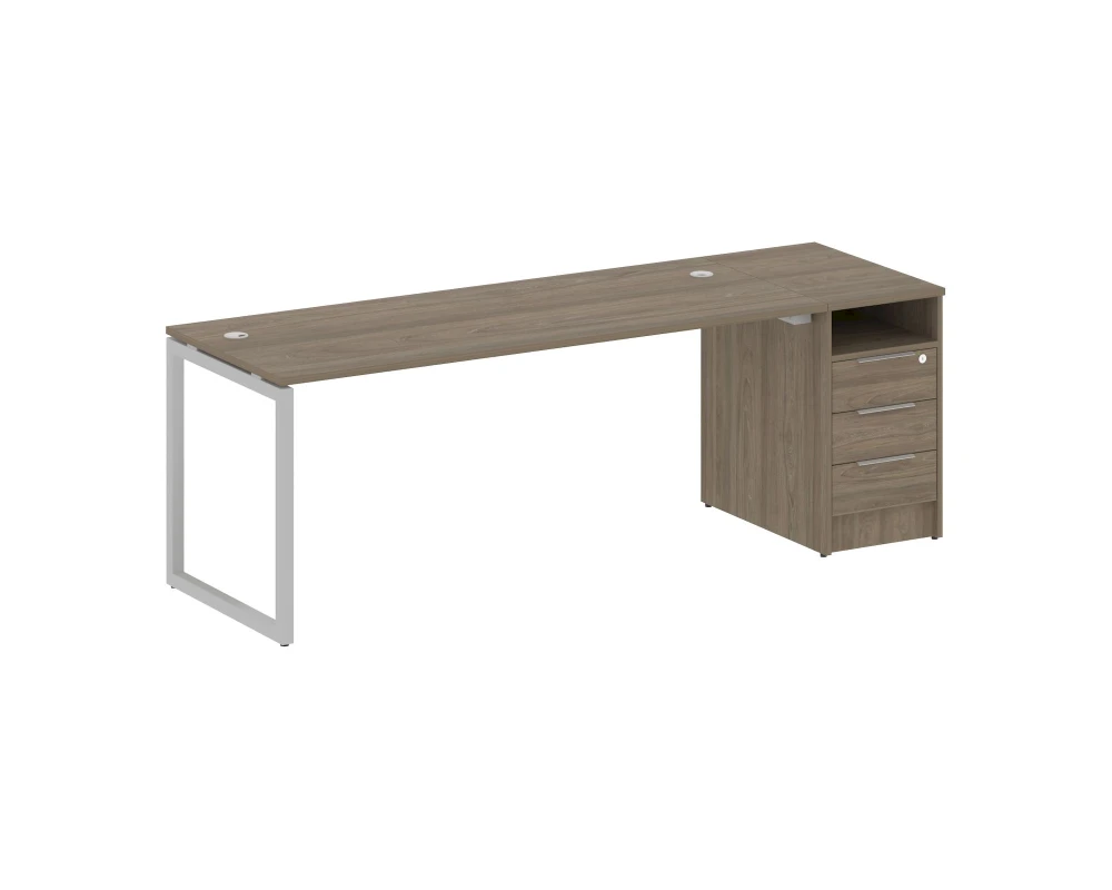 Рабочая станция с тумбой на О-образном м/к 2212x720x750 Метал Систем Куатро 4х4 / Metal System Quattro 4x4