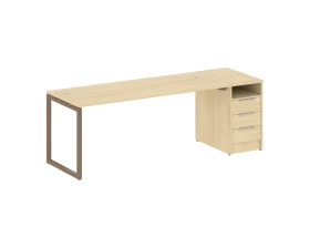 Рабочая станция с тумбой на О-образном м/к 2212x720x750 Метал Систем Куатро 4х4 / Metal System Quattro 4x4 images