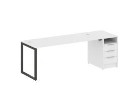 Рабочая станция с тумбой на О-образном м/к 2212x720x750 Метал Систем Куатро 4х4 / Metal System Quattro 4x4 images