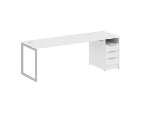 Рабочая станция с тумбой на О-образном м/к 2212x720x750 Метал Систем Куатро 4х4 / Metal System Quattro 4x4 images